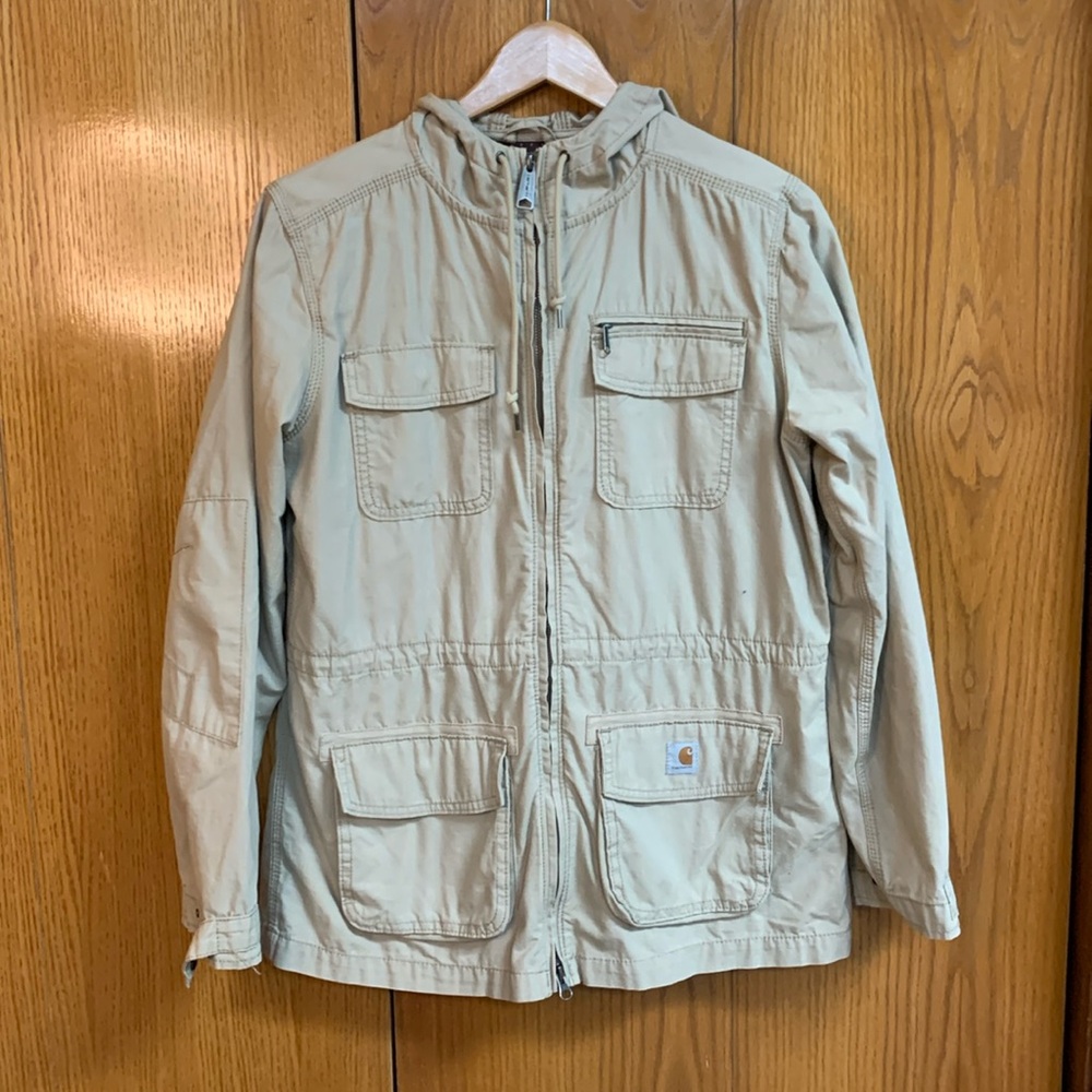 Carhartt El Paso Utility Jacket Full Zip Tan Women's Size Small